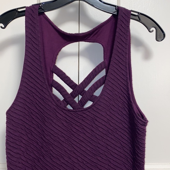 Free People Medium Violet Purple Crisscross Back Midi Dress - Picture 4 of 9